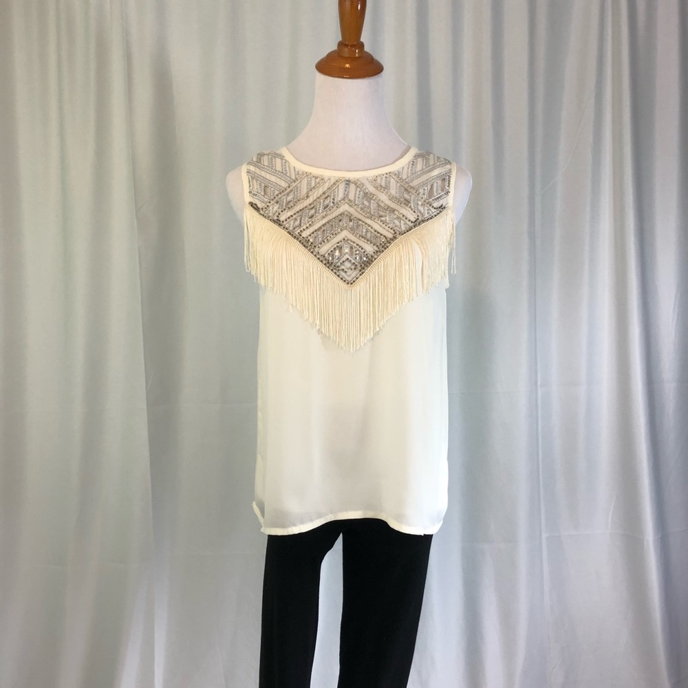 Embellished Fringe Blouse
